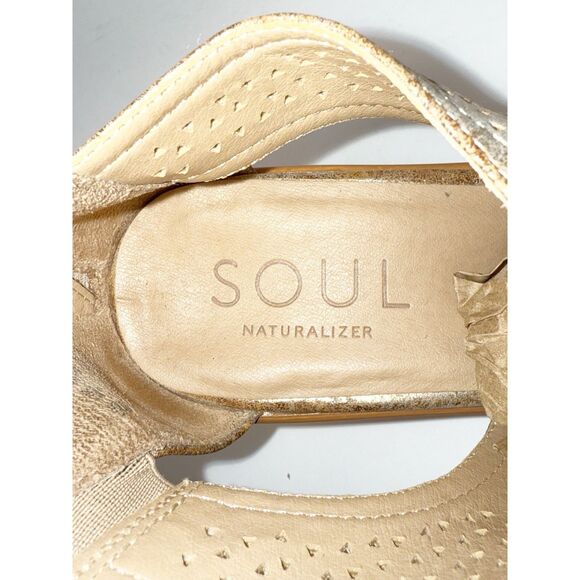 Naturalizer Gold Peep-Toe Sandals - Picture 12 of 14